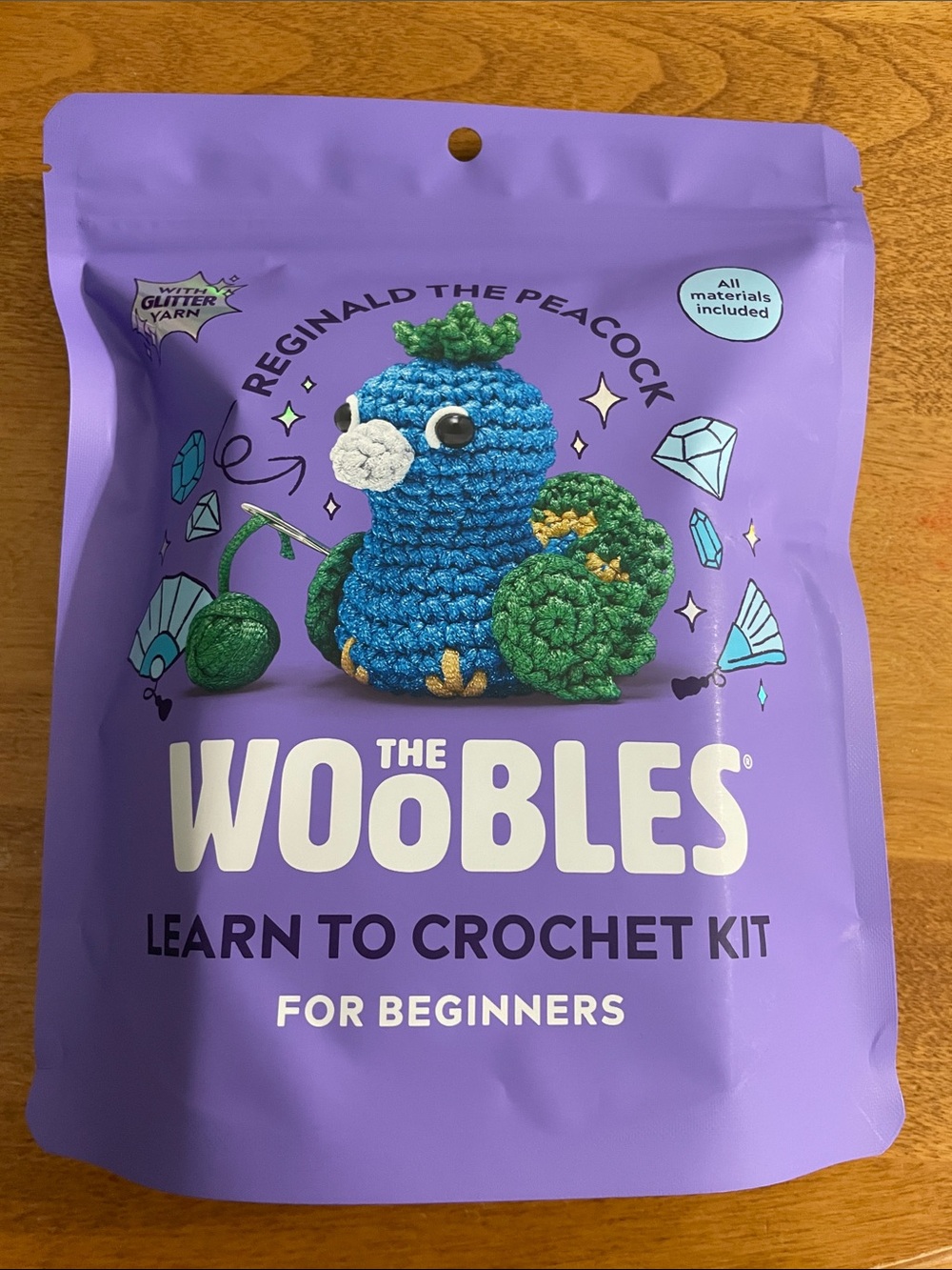 The Woobles Reginald the Peacock Learn to Crochet Kit